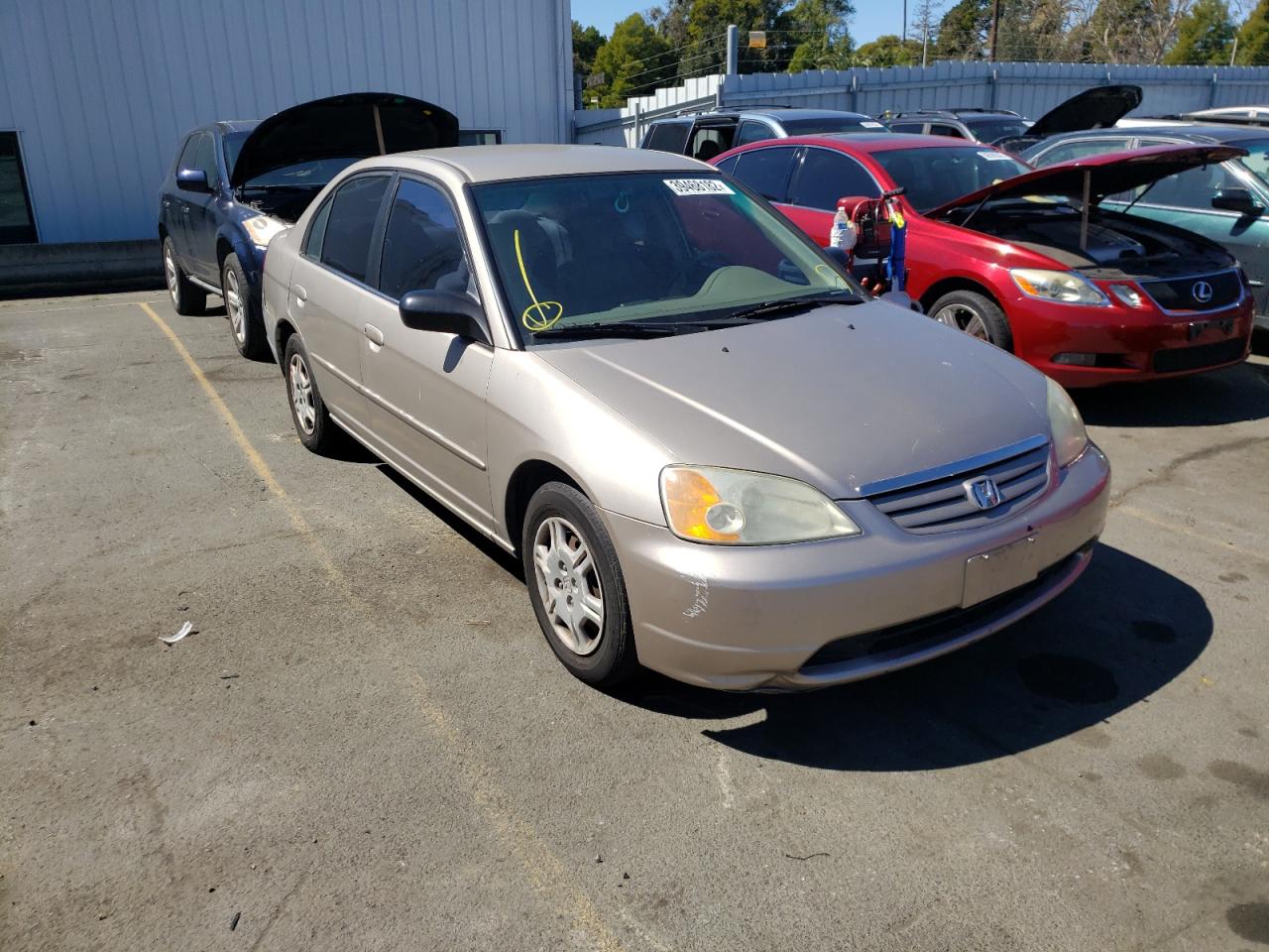 HONDA CIVIC LX 2002 with VIN 2HGES16592H556977 - Photo from auction