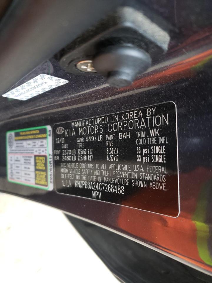 Photo 10 from auction – 2012 KIA SPORTAGE B with VIN KNDPB3A24C7268488
