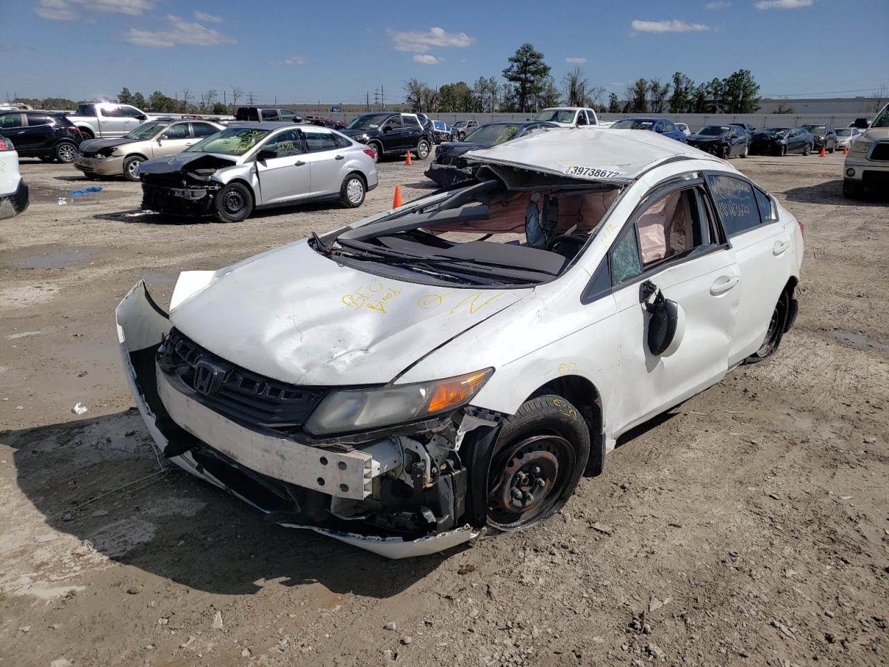 Photo 2 from auction – 2012 HONDA CIVIC LX with VIN 2HGFB2F57CH336071