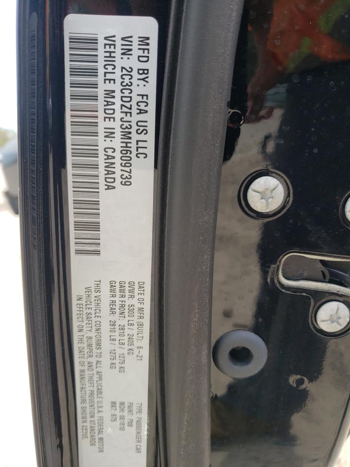 Photo 10 from auction – 2021 DODGE CHALLENGER with VIN 2C3CDZFJ3MH609739