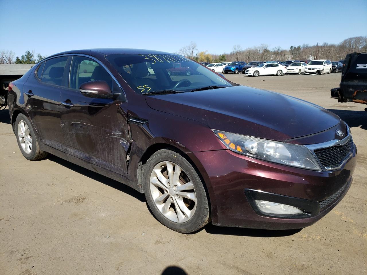 KIA OPTIMA LX 2013 with VIN 5XXGM4A70DG122903 - Photo from auction