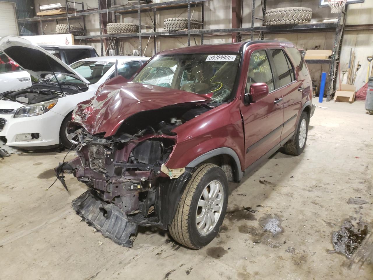 Photo 2 from auction – 2006 HONDA CR-V EX with VIN JHLRD68886C014182