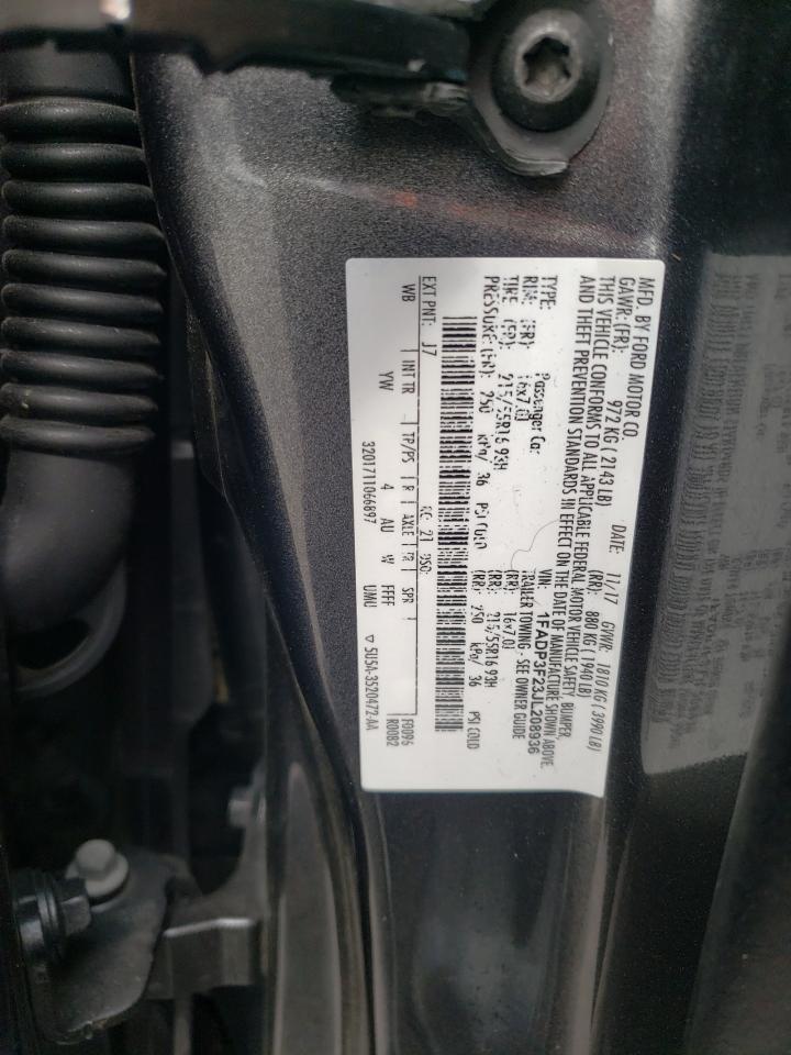 Photo 10 from auction – 2018 FORD FOCUS SE with VIN 1FADP3F23JL208936
