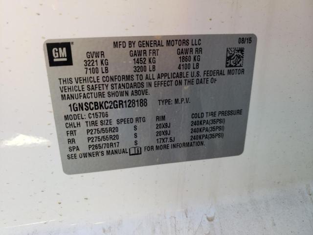 Photo 10 from auction – 2016 CHEVROLET TAHOE C150 with VIN 1GNSCBKC2GR128188