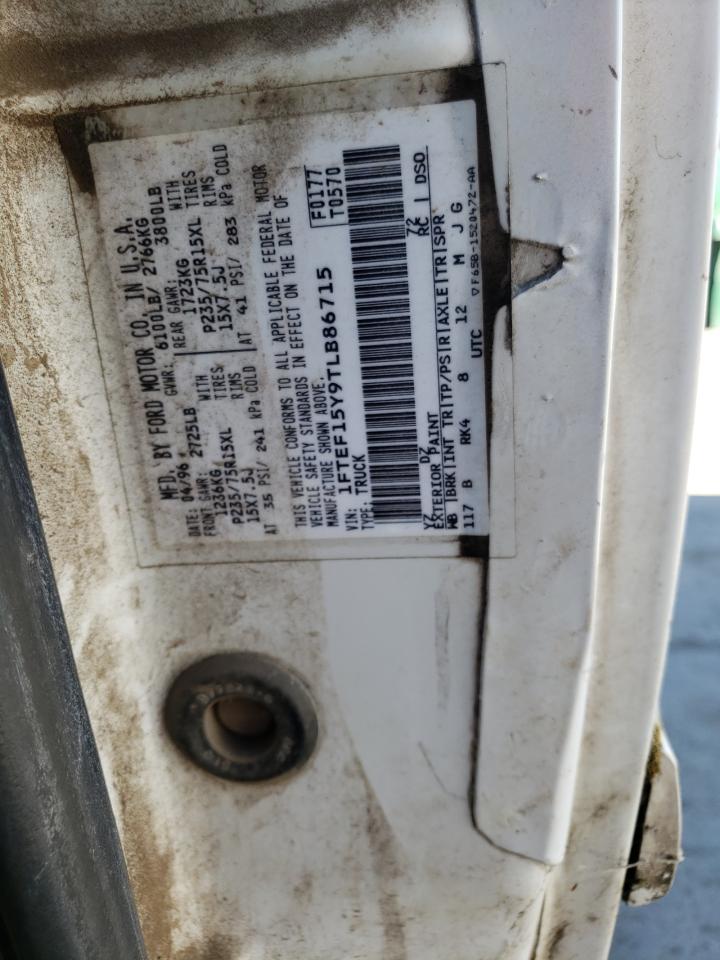Photo 10 from auction – 1996 FORD F150 with VIN 1FTEF15Y9TLB86715