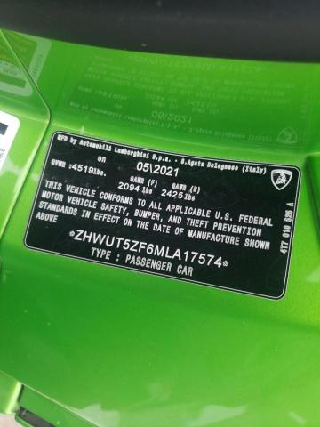 Photo 10 from auction – 2021 LAMBORGHINI HURACAN EV with VIN ZHWUT5ZF6MLA17574