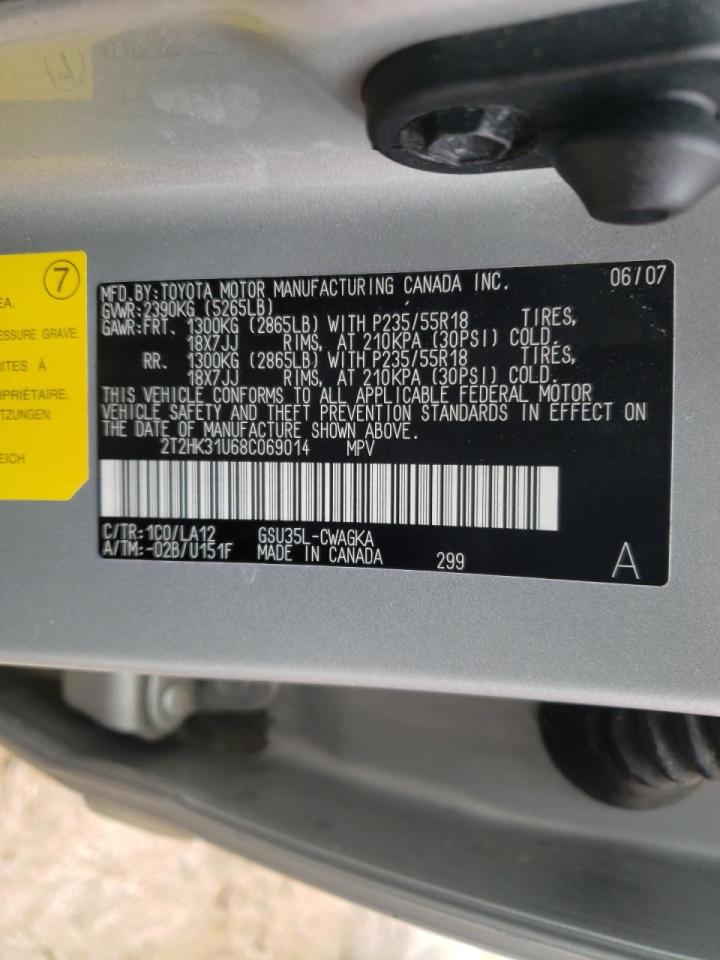 Фото 10 с аукциона – 2008 LEXUS RX 350 с VIN 2T2HK31U68C069014