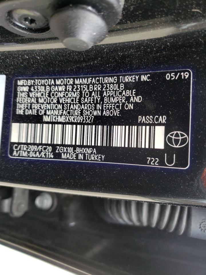 Photo 10 from auction – 2019 TOYOTA C-HR XLE with VIN NMTKHMBX9KR093327