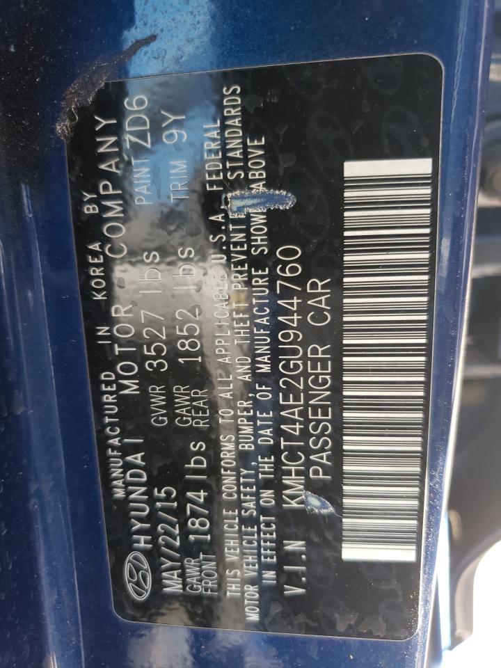 Photo 10 from auction – 2016 HYUNDAI ACCENT SE with VIN KMHCT4AE2GU944760