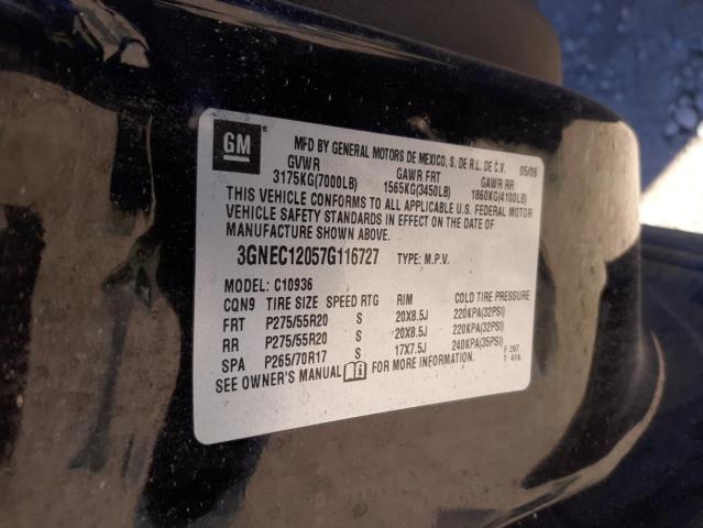 Photo 10 from auction – 2007 CHEVROLET AVALANCHE with VIN 3GNEC12057G116727