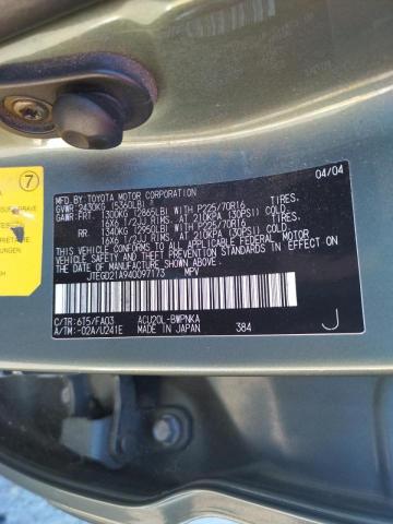 Photo 10 from auction – 2004 TOYOTA HIGHLANDER with VIN JTEGD21A940097173