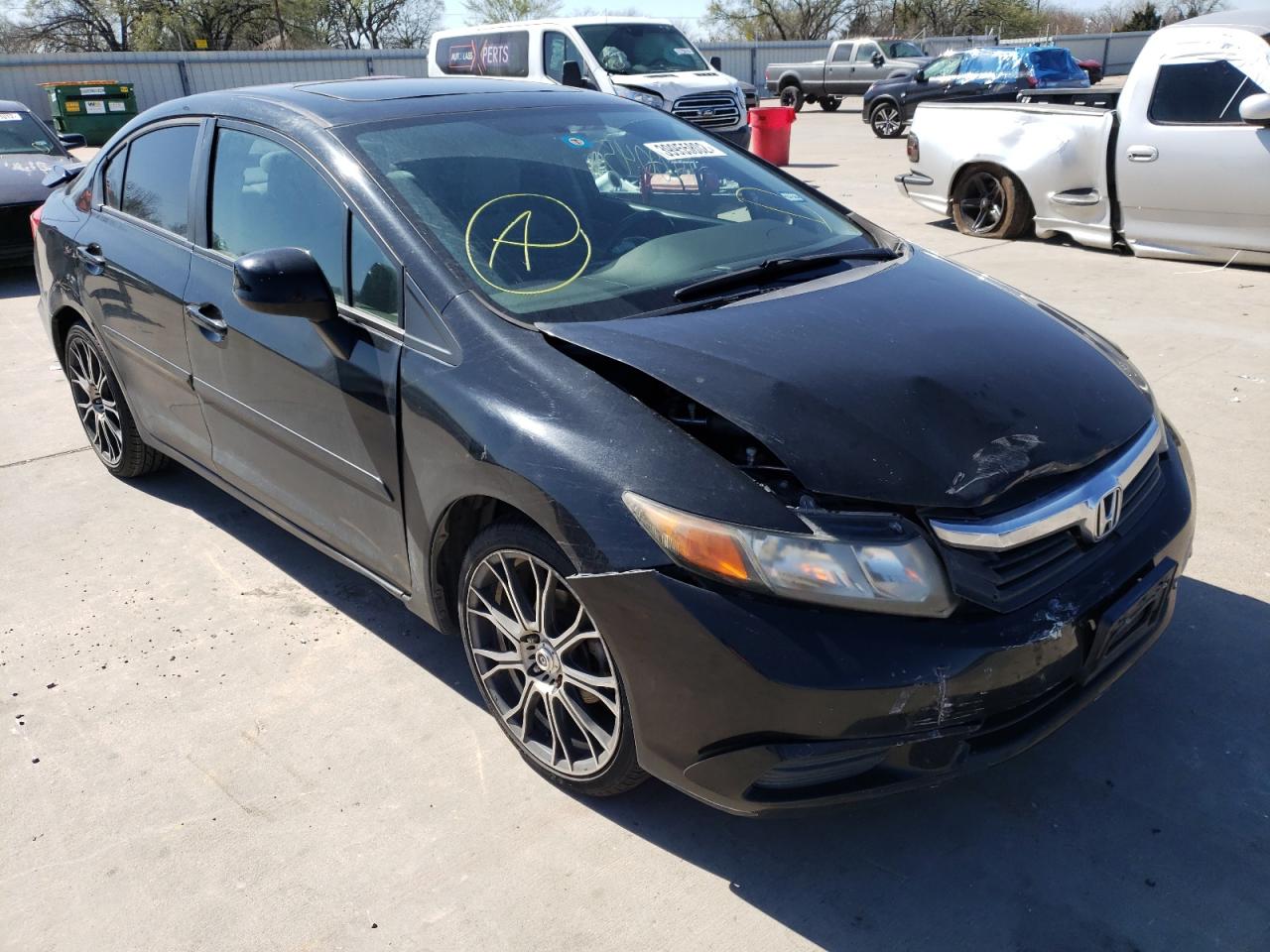 HONDA CIVIC EX 2012 with VIN 19XFB2F85CE370921 - Photo from auction