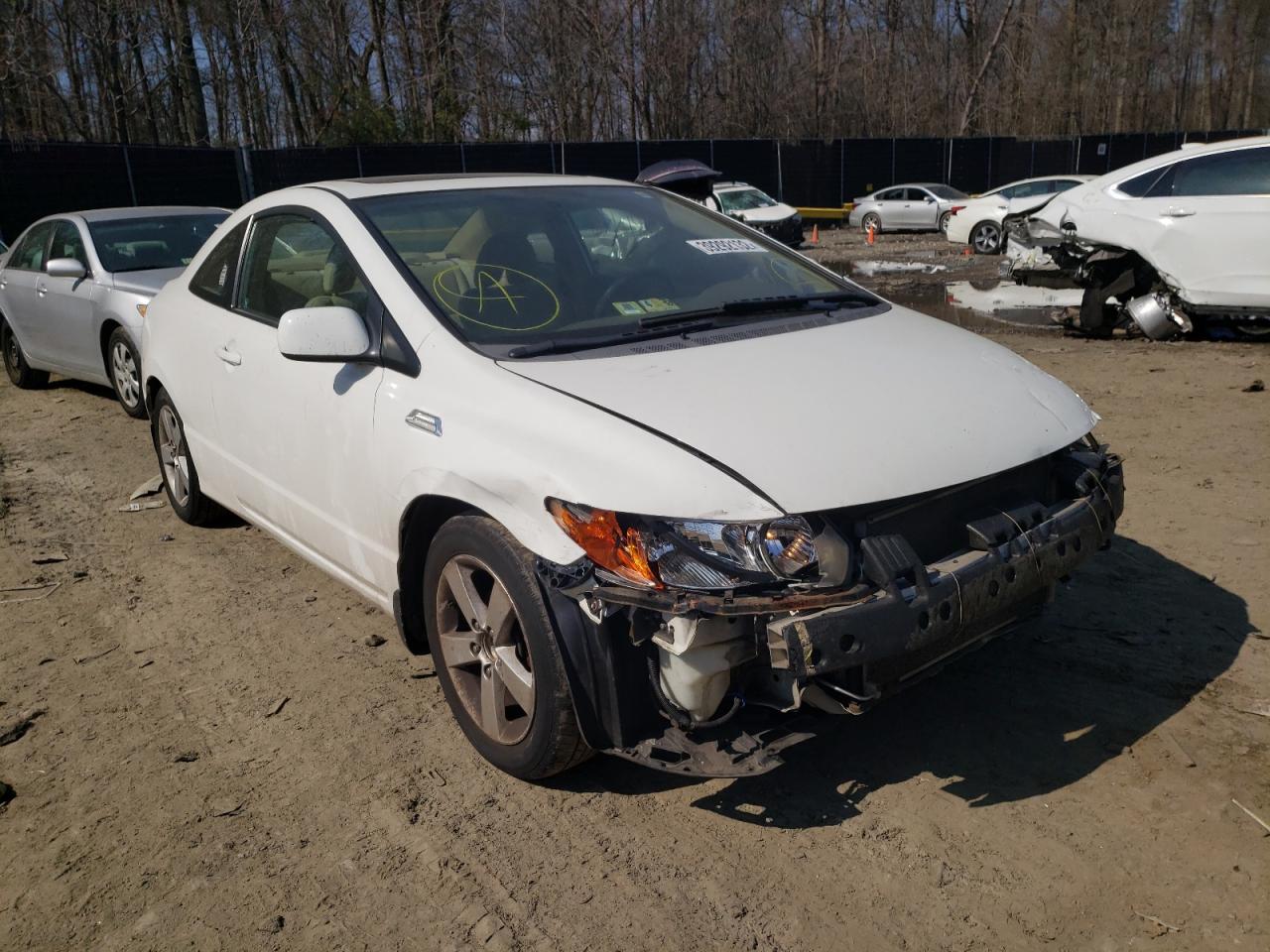HONDA CIVIC EX 2008 with VIN 2HGFG128X8H528202 - Photo from auction