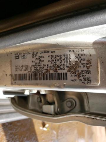 Photo 10 from auction – 2000 TOYOTA 4RUNNER SR with VIN JT3HN86R8Y0271638