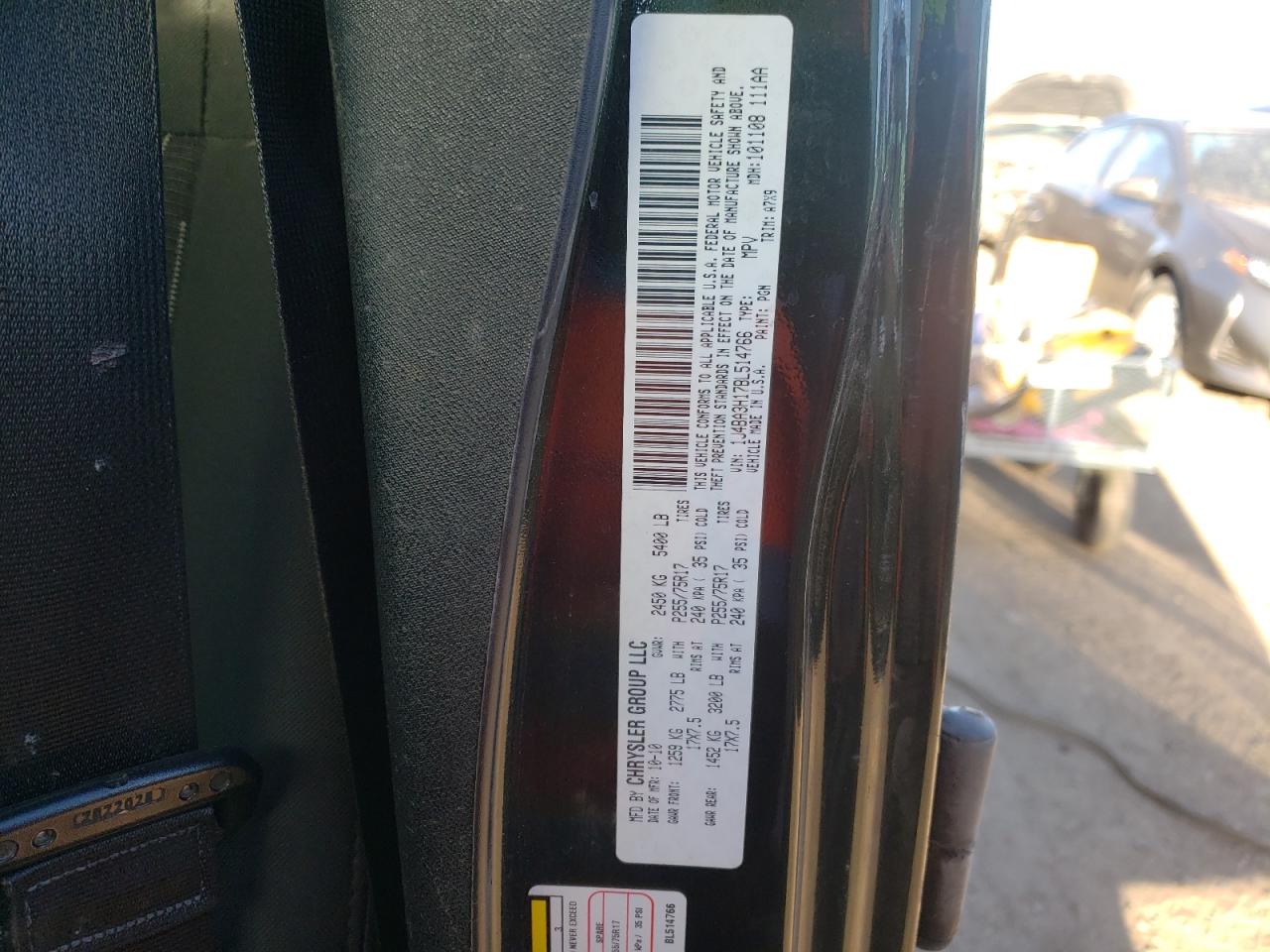 Photo 10 from auction – 2011 JEEP WRANGLER U with VIN 1J4BA3H17BL514766