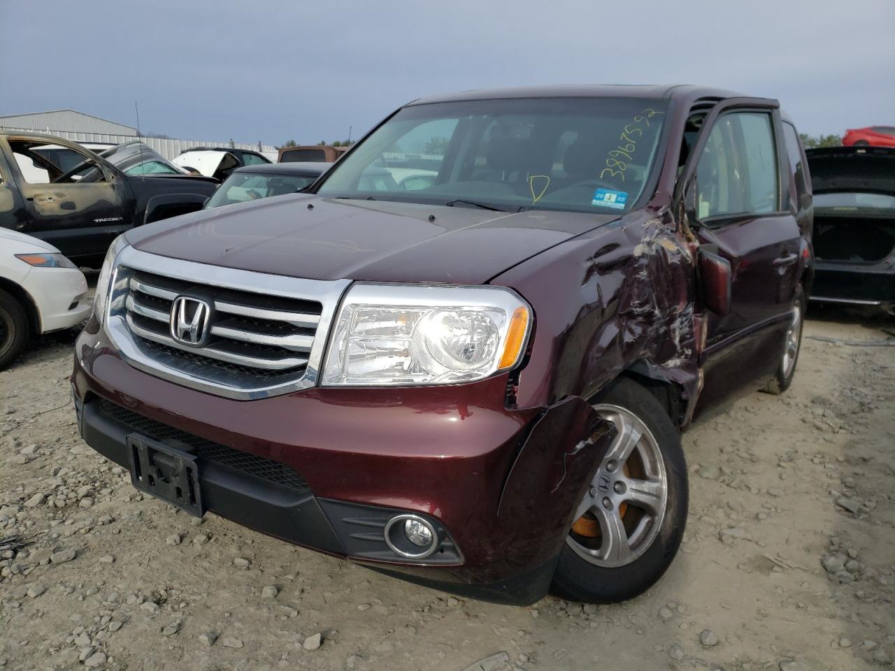 Photo 2 from auction – 2013 HONDA PILOT EXLN with VIN 5FNYF4H79DB028221