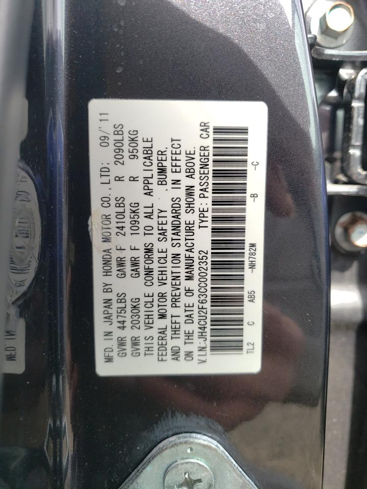 Photo 10 from auction – 2012 ACURA TSX TECH with VIN JH4CU2F63CC002352
