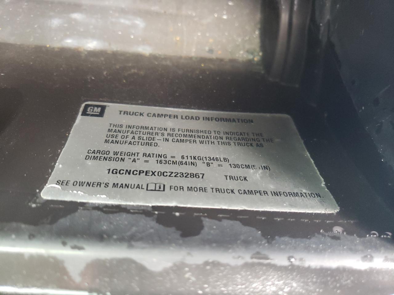 Photo 10 from auction – 2012 CHEVROLET SILVERADO with VIN 1GCNCPEX0CZ232867