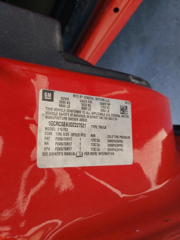 Photo 10 from auction – 2013 CHEVROLET SILVERADO with VIN 1GCRCSEA3DZ227521