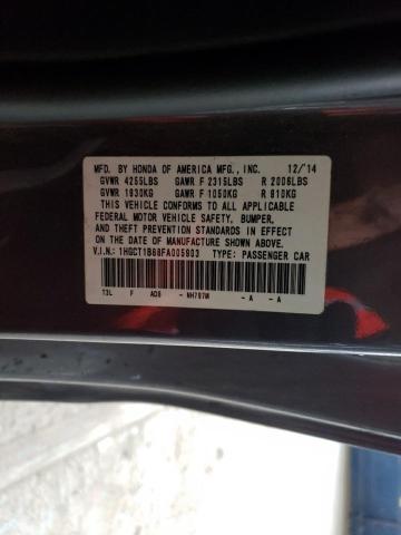 Photo 10 from auction – 2015 HONDA ACCORD with VIN 1HGCT1B88FA005903