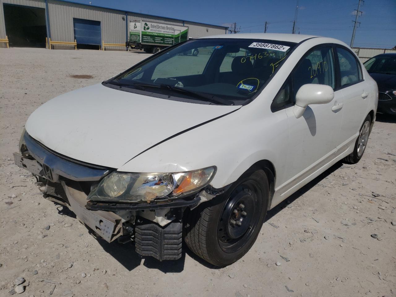Photo 2 from auction – 2010 HONDA CIVIC LX with VIN 19XFA1F53AE074635