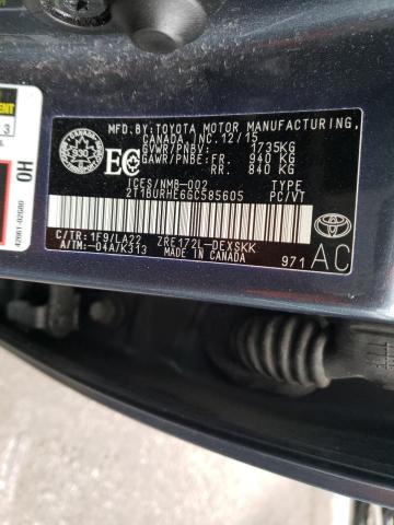 TOYOTA COROLLA L 2016 with VIN 2T1BURHE6GC585605 - Photo from auction