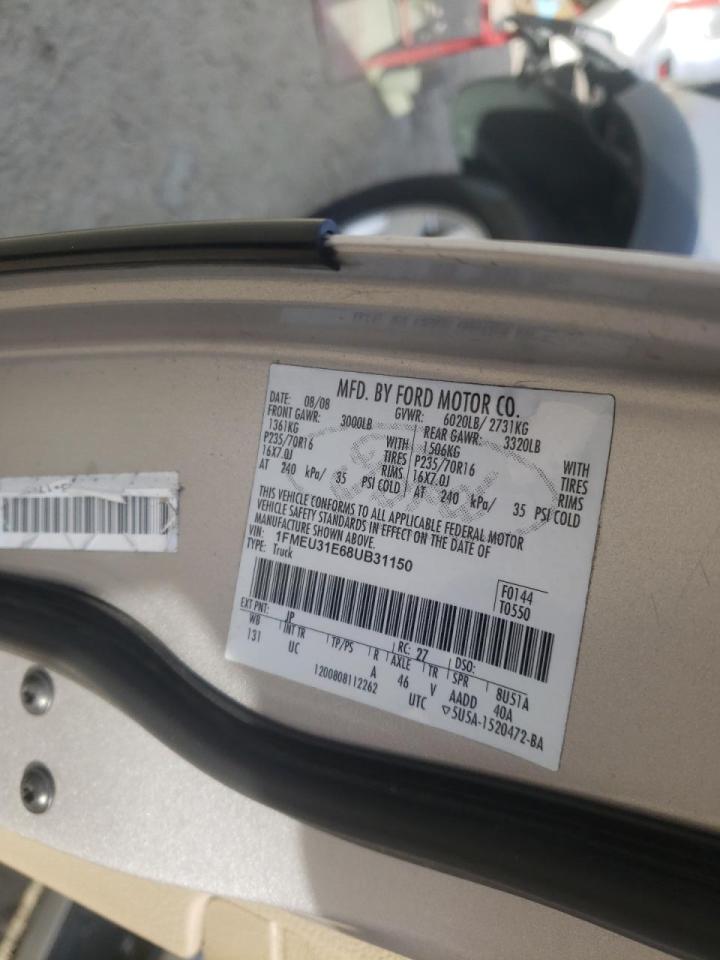 Photo 10 from auction – 2008 FORD EXPLORER S with VIN 1FMEU31E68UB31150