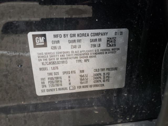 Photo 10 from auction – 2020 CHEVROLET TRAX LS with VIN KL7CJKSB2LB319913