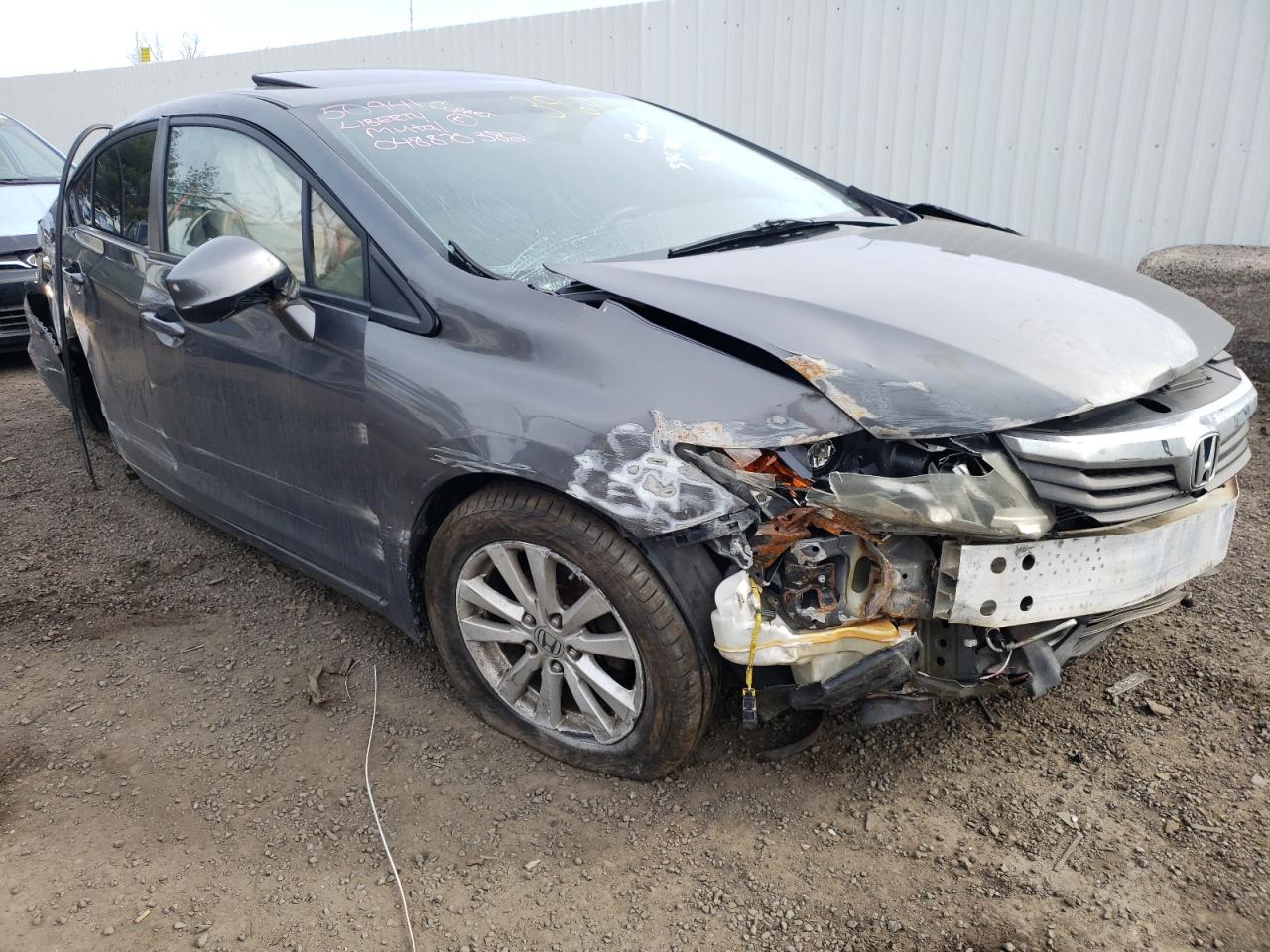 HONDA CIVIC EX 2012 with VIN 2HGFB2F87CH521375 - Photo from auction