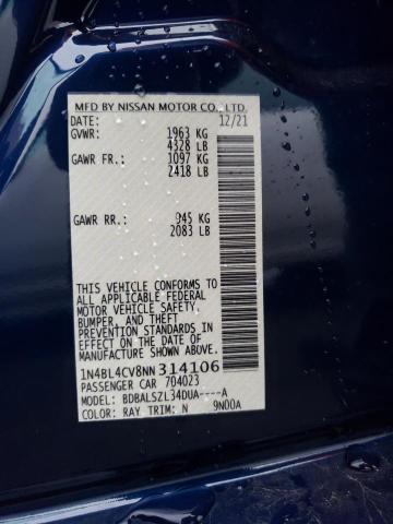 Photo 10 from auction – 2022 NISSAN ALTIMA with VIN 1N4BL4CV8NN314106