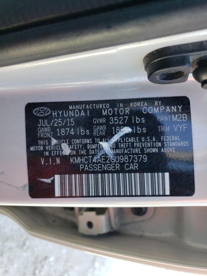 Photo 10 from auction – 2016 HYUNDAI ACCENT SE with VIN KMHCT4AE2GU987379