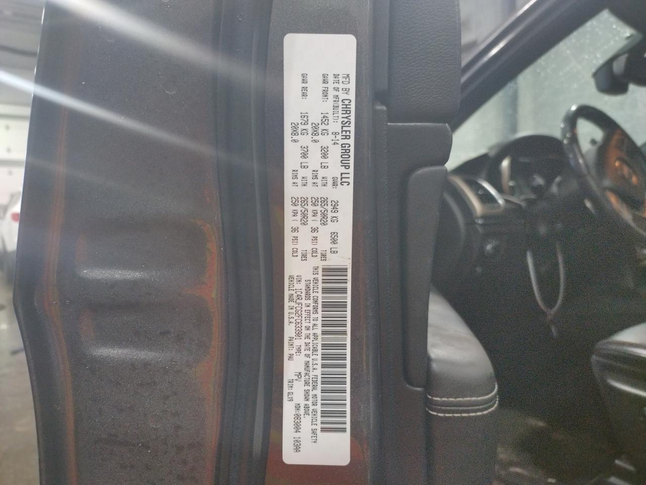 Photo 10 from auction – 2015 JEEP GRAND CHER with VIN 1C4RJFCG2FC633901