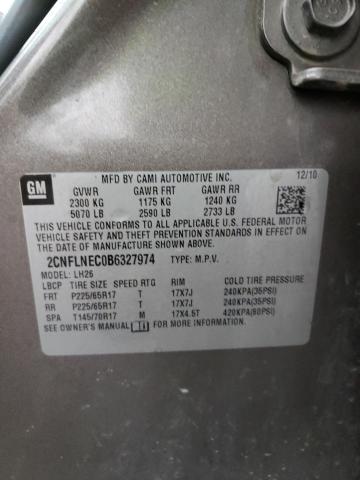 Photo 10 from auction – 2011 CHEVROLET EQUINOX LT with VIN 2CNFLNEC0B6327974