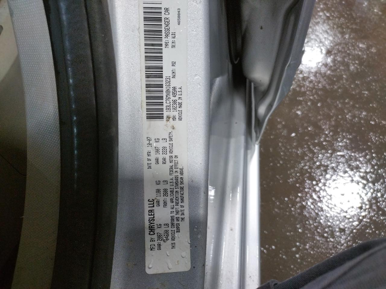 Photo 10 from auction – 2008 DODGE AVENGER R/ with VIN 1B3LC76MX8N163231