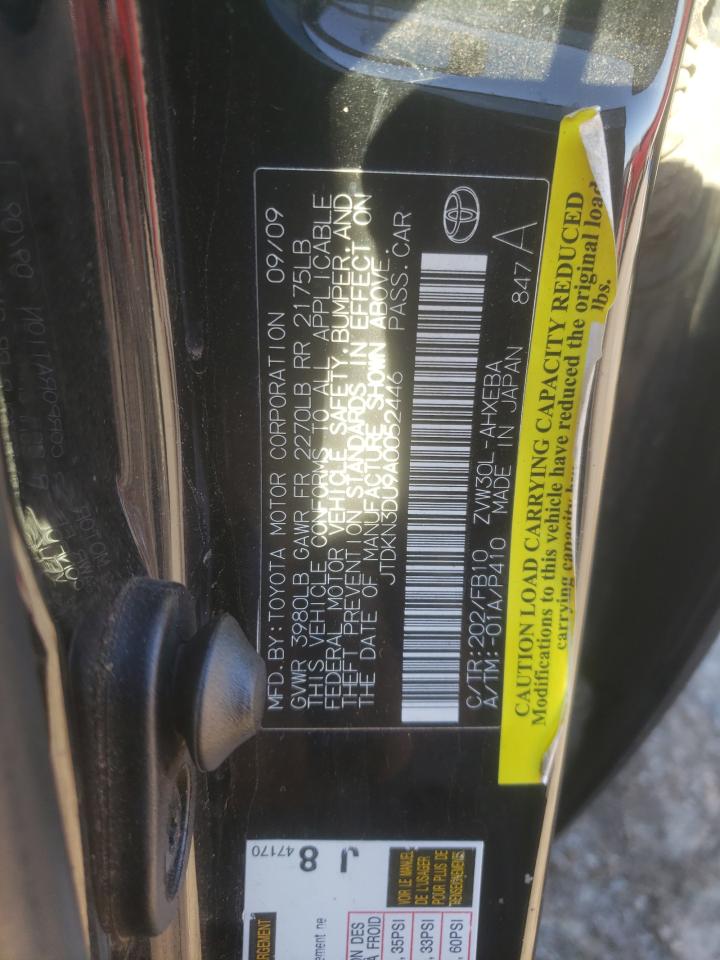 Photo 10 from auction – 2010 TOYOTA PRIUS with VIN JTDKN3DU9A0052446