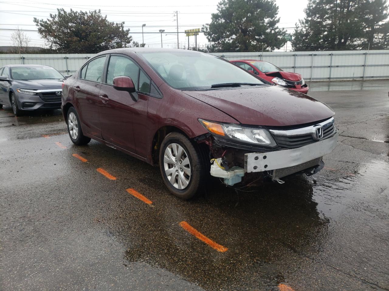 HONDA CIVIC LX 2012 with VIN 19XFB2F55CE078272 - Photo from auction