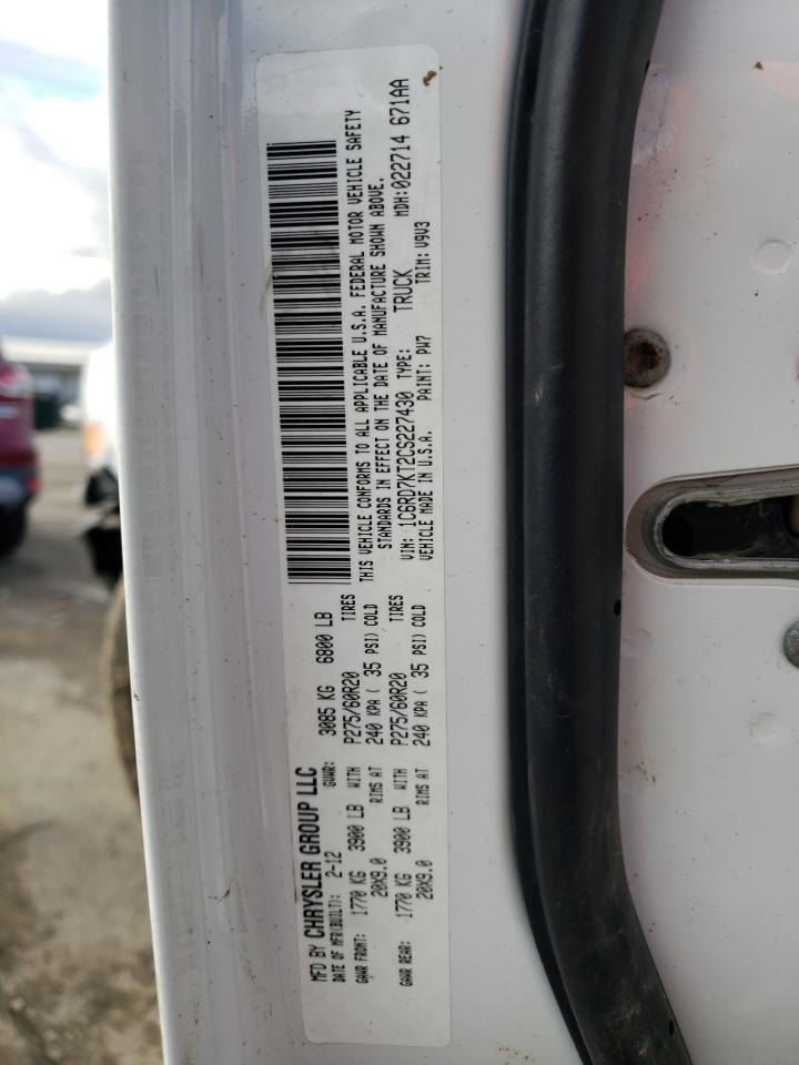 Photo 10 from auction – 2012 DODGE RAM 1500 S with VIN 1C6RD7KT2CS227430