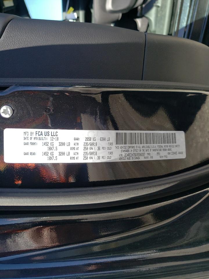 Photo 10 from auction – 2019 CHRYSLER PACIFICA H with VIN 2C4RC1H76KR590297