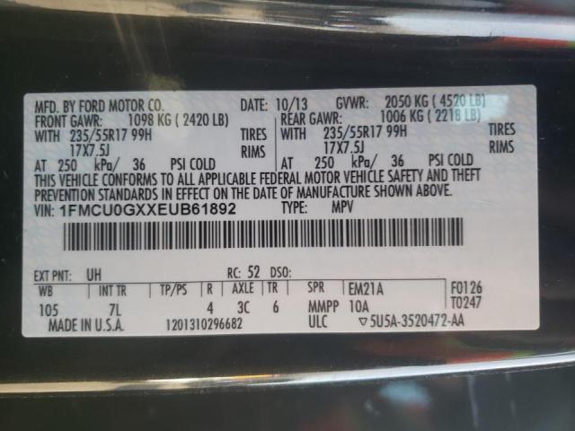 Photo 10 from auction – 2014 FORD ESCAPE SE with VIN 1FMCU0GXXEUB61892