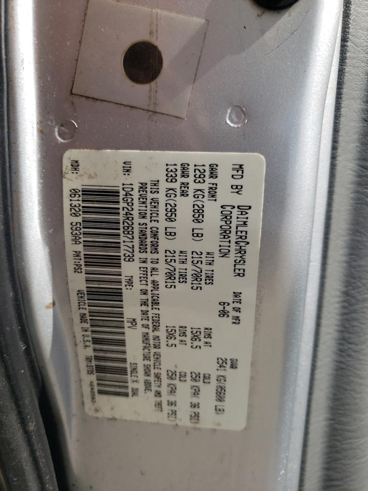 Photo 10 from auction – 2006 DODGE GRAND CARA with VIN 1D4GP24R26B717739
