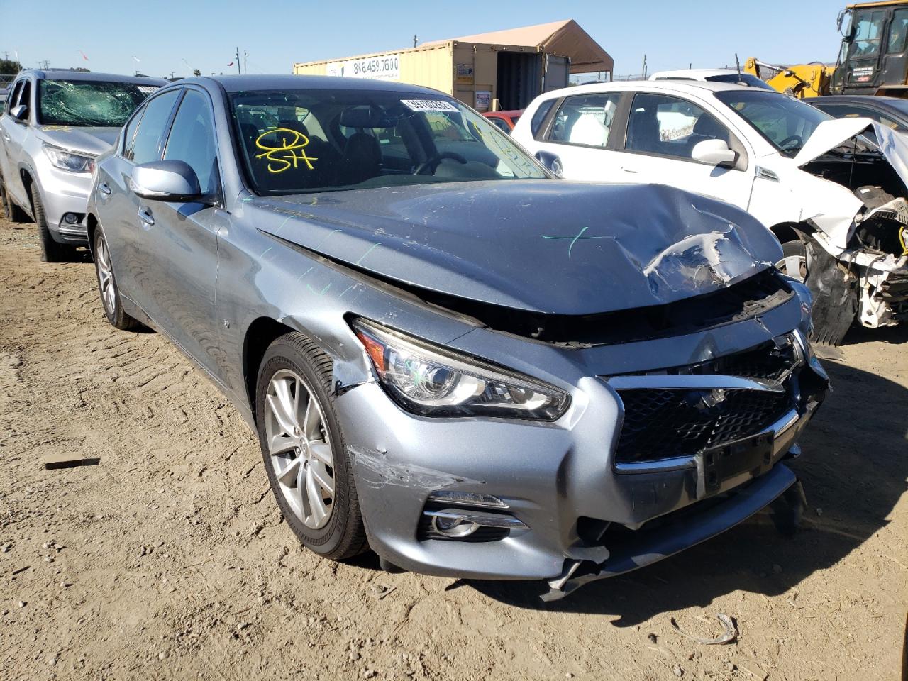INFINITI Q50 BASE 2014 with VIN JN1BV7APXEM693404 - Photo from auction