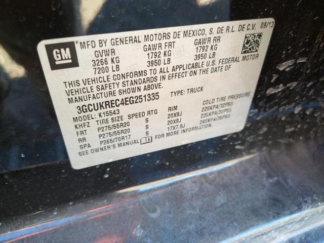 Photo 10 from auction – 2014 CHEVROLET SILVERADO with VIN 3GCUKREC4EG251335