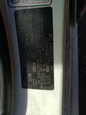 صورة رقم 10 من المزاد - 2009 KIA SPECTRA EX مع VIN KNAFE222995644521