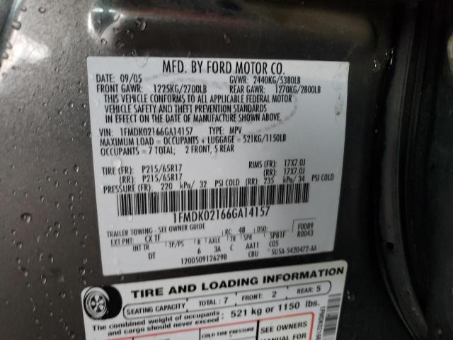 Photo 10 from auction – 2006 FORD FREESTYLE with VIN 1FMDK02166GA14157