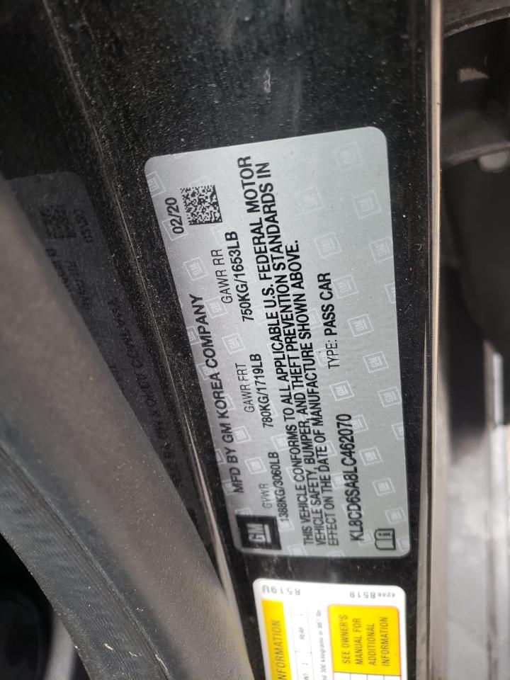 Photo 10 from auction – 2020 CHEVROLET SPARK 1LT with VIN KL8CD6SA8LC462070