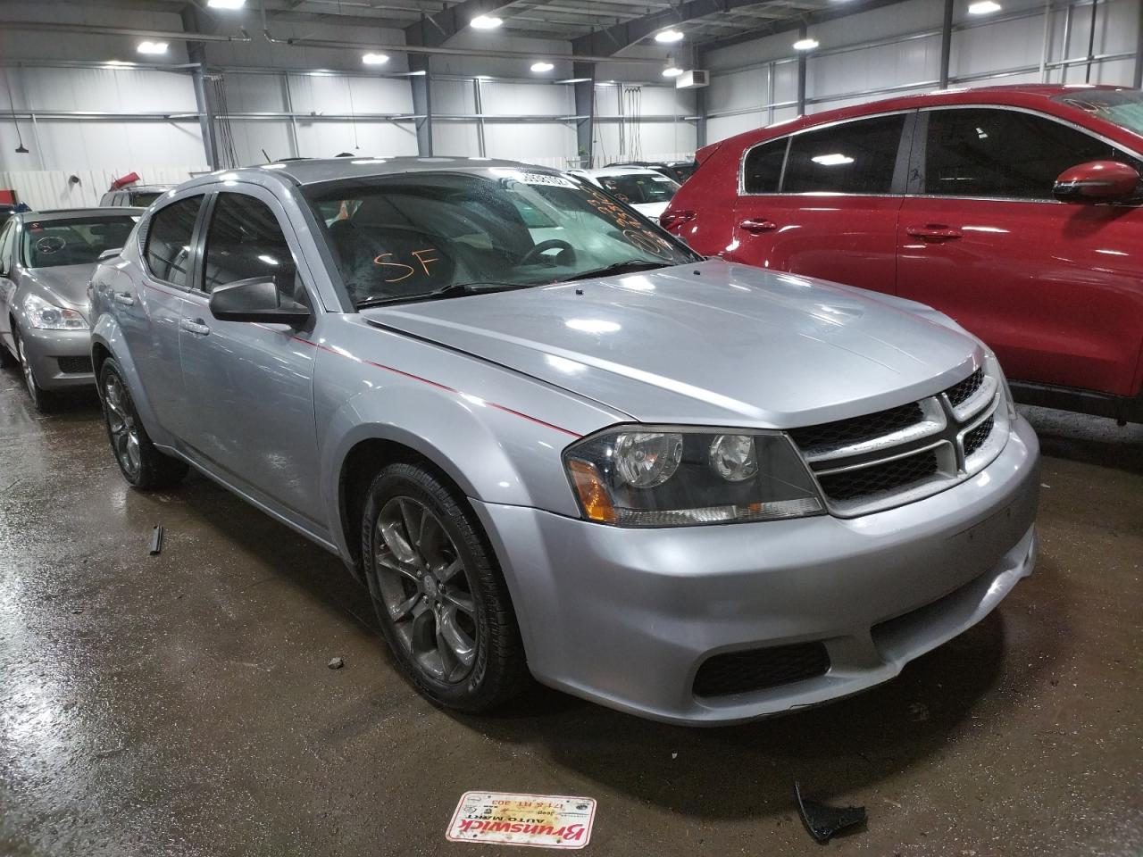 DODGE AVENGER SE 2013 with VIN 1C3CDZAG2DN664430 - Photo from auction