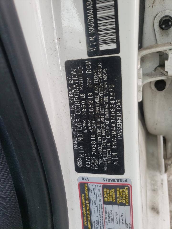 Photo 10 from auction – 2013 KIA RIO LX with VIN KNADM4A34D6243879
