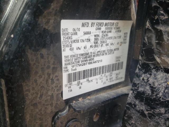 Photo 10 from auction – 2011 FORD F250 SUPER with VIN 1FT7W2BT1BEA67213