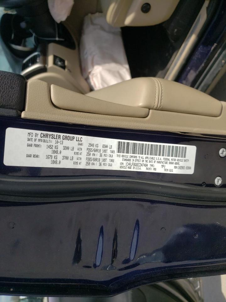 Photo 10 from auction – 2014 JEEP GRAND CHER with VIN 1C4RJFBG6EC347484