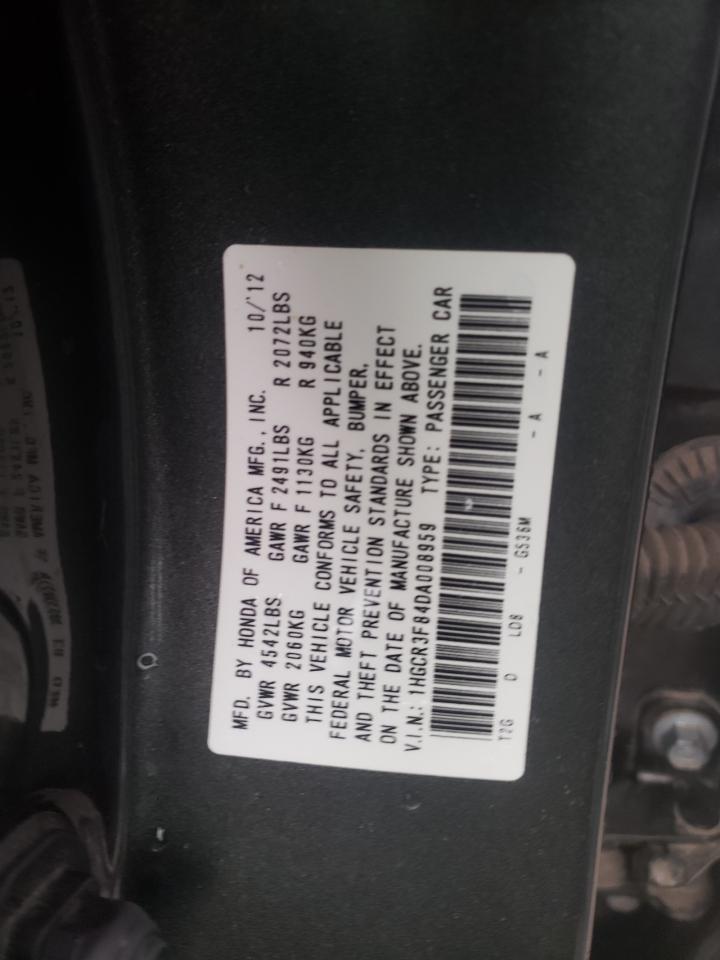 Photo 10 from auction – 2013 HONDA ACCORD with VIN 1HGCR3F84DA008959
